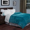 Hastings Home Hastings Home Floral Etched Fleece Blanket with Sherpa-F/Q-Teal 348720NTQ
